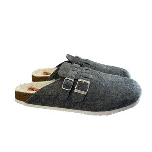 Rocketdog Cozy Wool Slippers 11 Abel Francois Mules Flats Slip On Slide Grey New